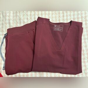 FIGS Maroon Technical Collection Scrub Set